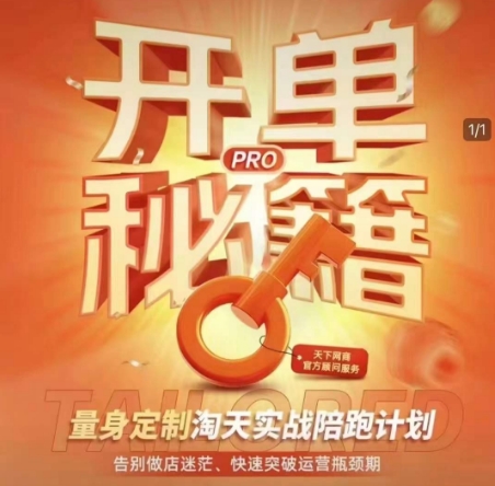 淘宝开单秘籍PRO，量身定制淘天实战陪跑计划，告别做店迷茫、快速突破运营瓶颈期-时课网