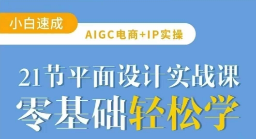 AIGC电商必备实操21节平面设计实战课，教你玩转AI-时课网